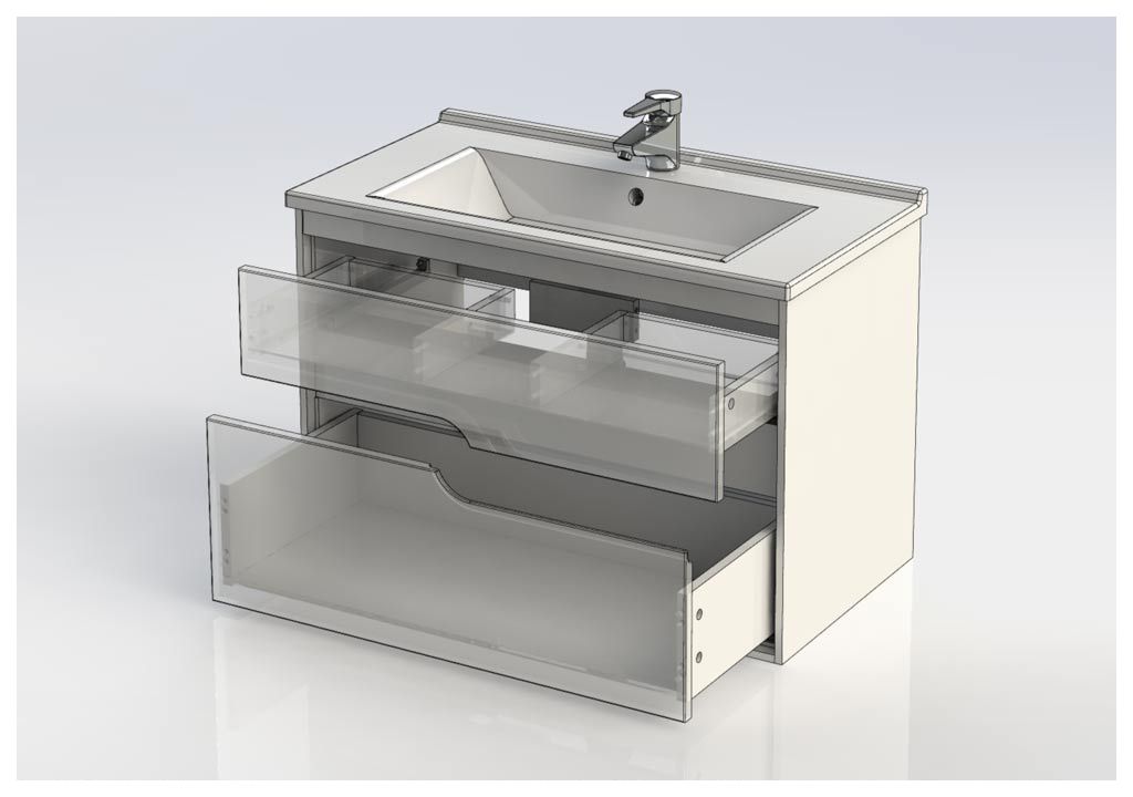 Тумба с раковиной Aquanet Модена 85 белый 0019696500182320 - Вид №11