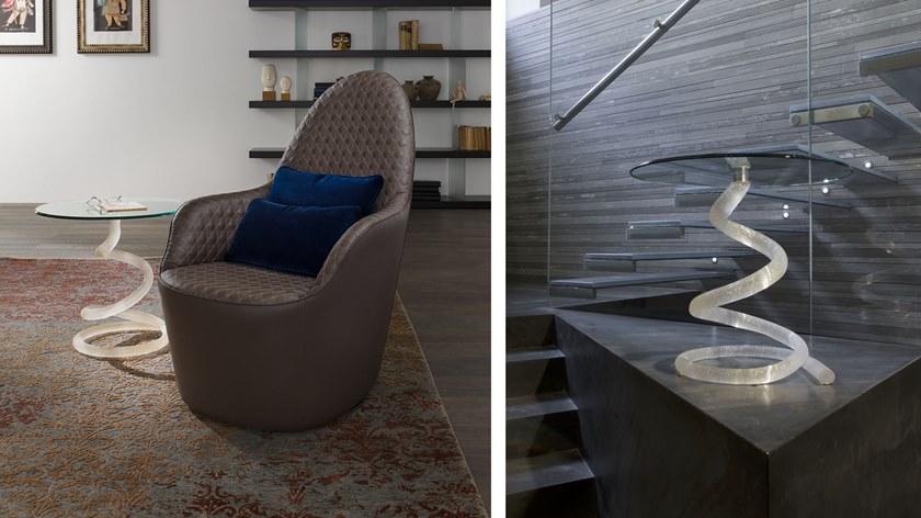 Reflex Круглый стеклянный журнальный столик Ghibli sun-id-1472450 - Вид №1