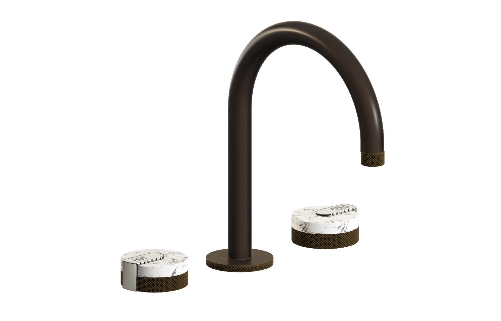 E-11512-R2MW-L1PC-OB Смеситель для умывальника на 3 отвертия GRAFF MOD+