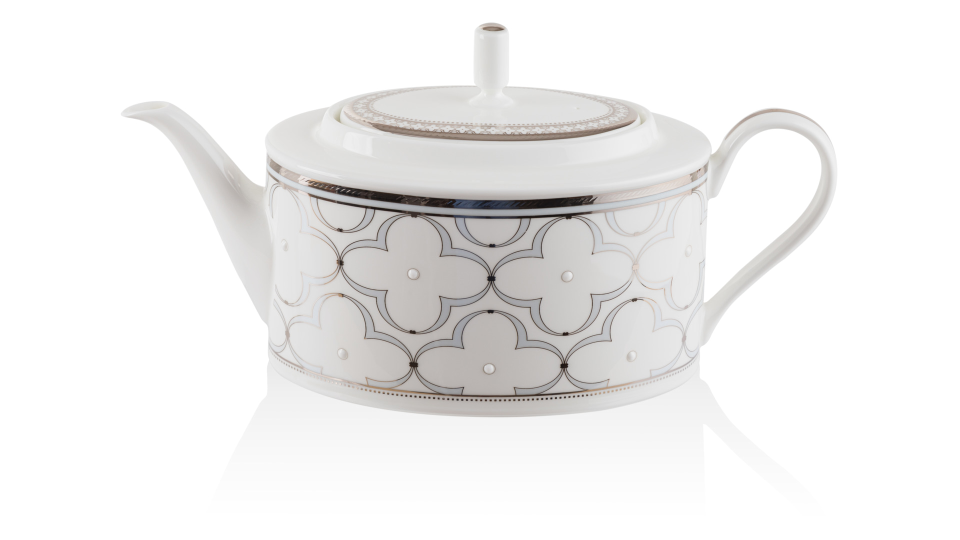 10649431 Noritake Сервиз чайный Noritake Трефолио, платиновый кант на 6 персон 21 предмет, фарфор Фарфор костяной  - Вид №5