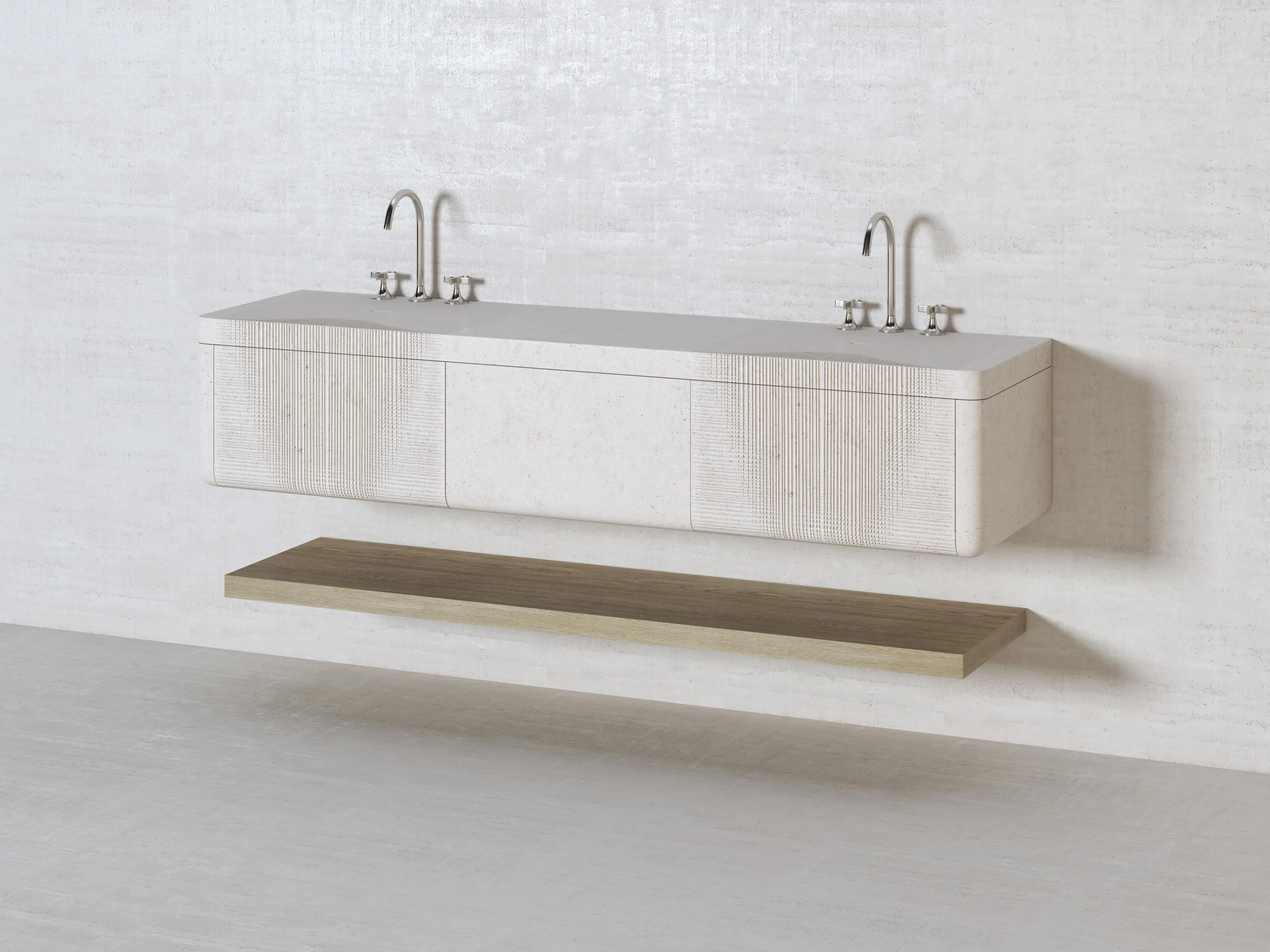 Натуральный камень секционный подвесной умывальник Davani Meridian ARCH-00088472 - Вид №2