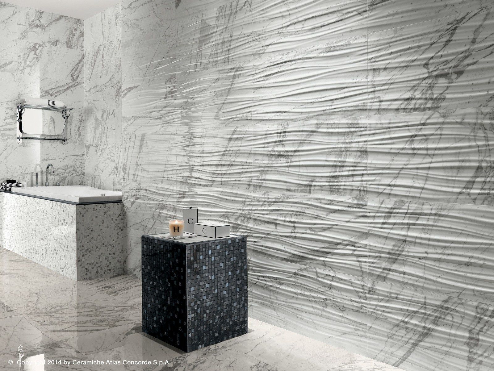 Белая керамическая паста трехмерное покрытие Atlas Concorde Marvel Pro ARCH-00130597 - Вид №2