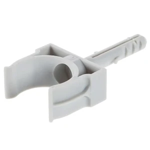 Держатель для труб ЭКОПЛАСТ с дюбелем 20 мм серый (10 шт) 10057043