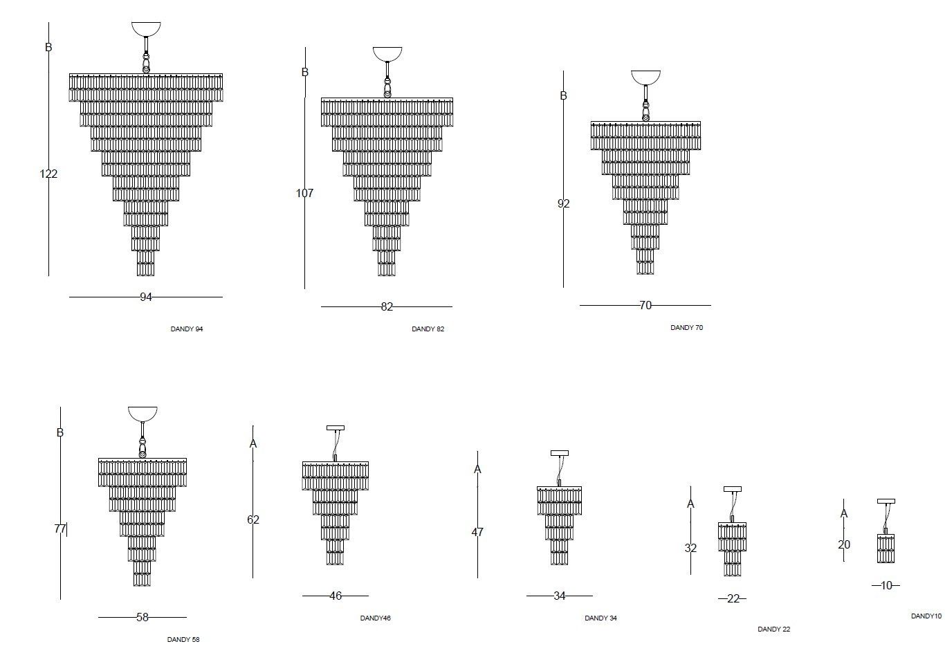 Хрустальная люстра Euroluce Lampadari Денди ARCH-00149908 - Вид №1