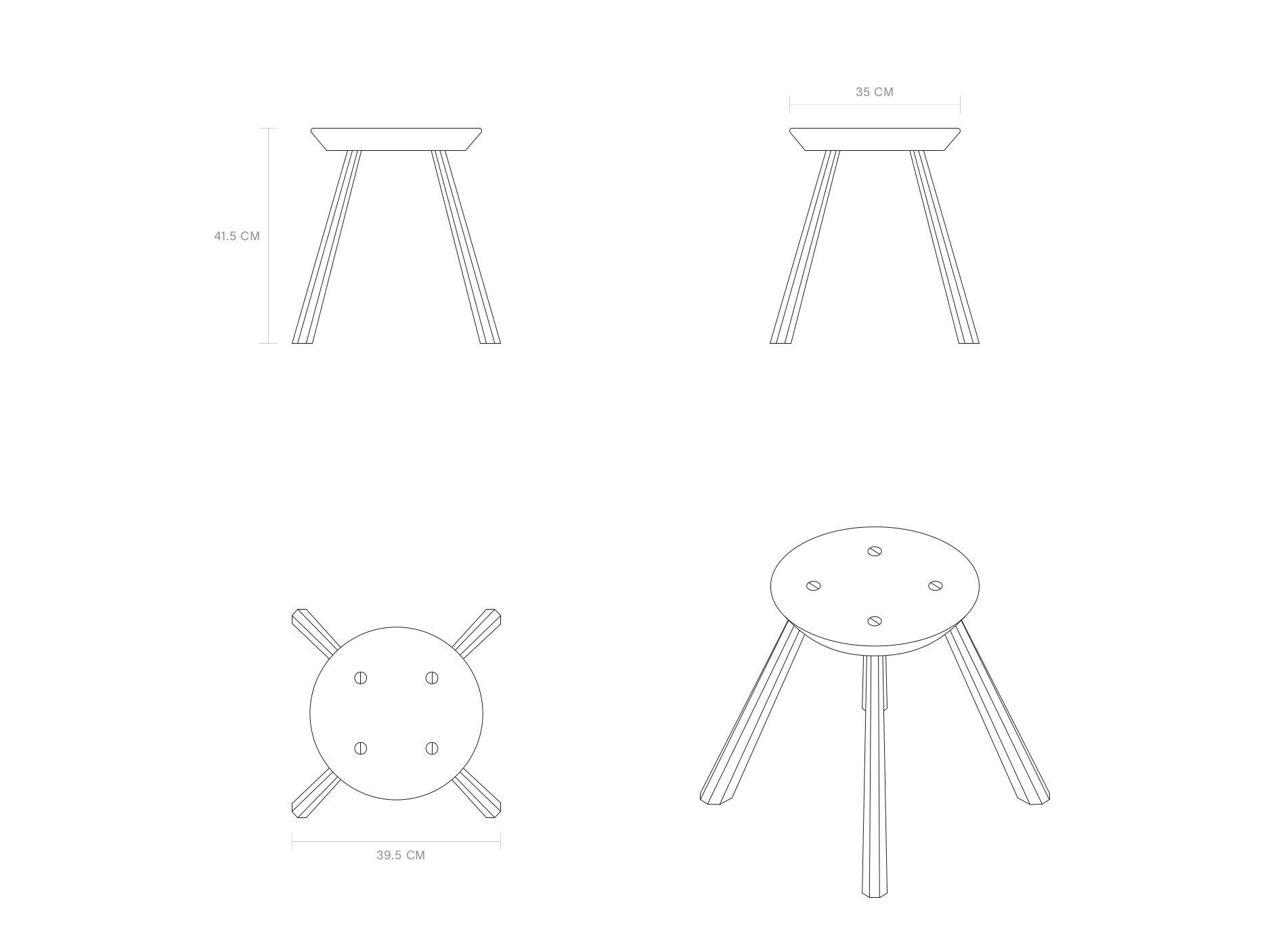 Низкий стул из тикового дерева Phantom Hands DW ARCH-00005024 - Вид №5