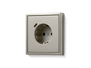 Двойная электрическая розетка schuko из нержавеющей стали с USB