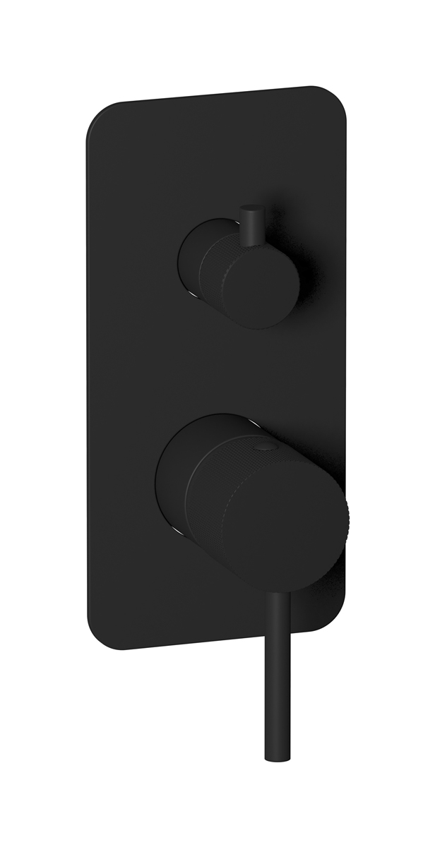 Встроенный смеситель для душа с двухходовым дивертером. WE ARE IB id310np Matt Black Industria