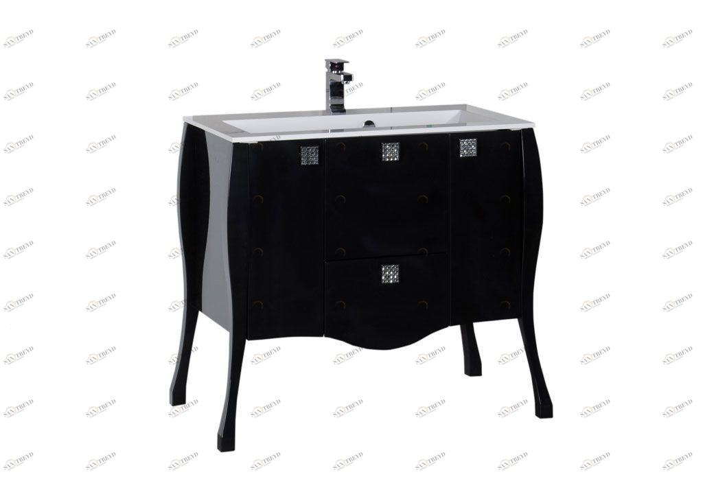 Тумба с раковиной Aquanet Мадонна 90 черный 0016890400164748
