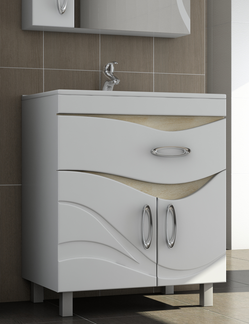 Тумба Mirella 700 (VGC)700⨉470⨉830 мм белый Santreyd sun-id-665331 - Вид №1