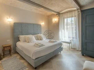 GH LAZZERINI Двуспальная кровать из ткани с мягким изголовьем