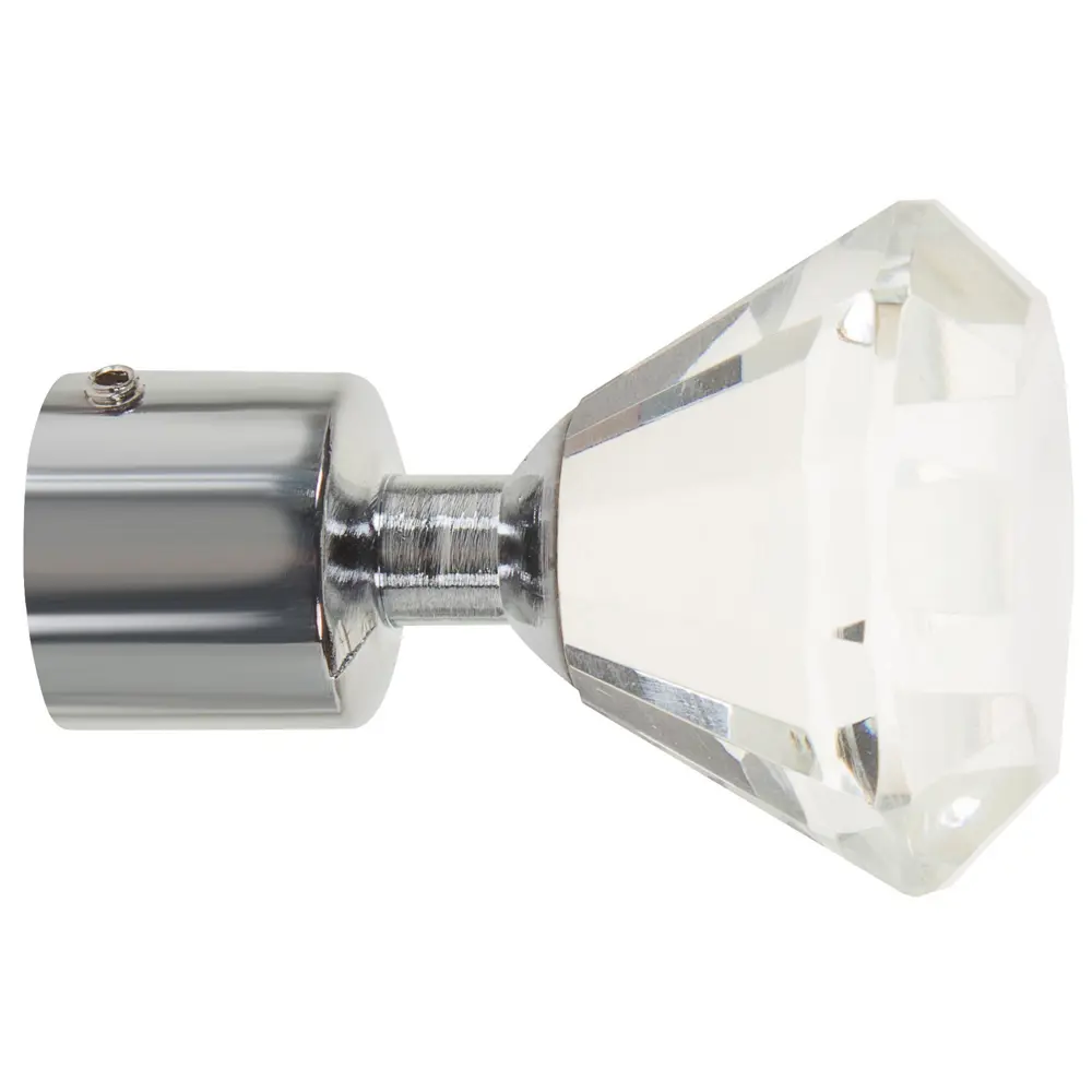 Наконечник «Трапеция» 4.5 см стекло цвет хром INSPIRE STLM-2100253