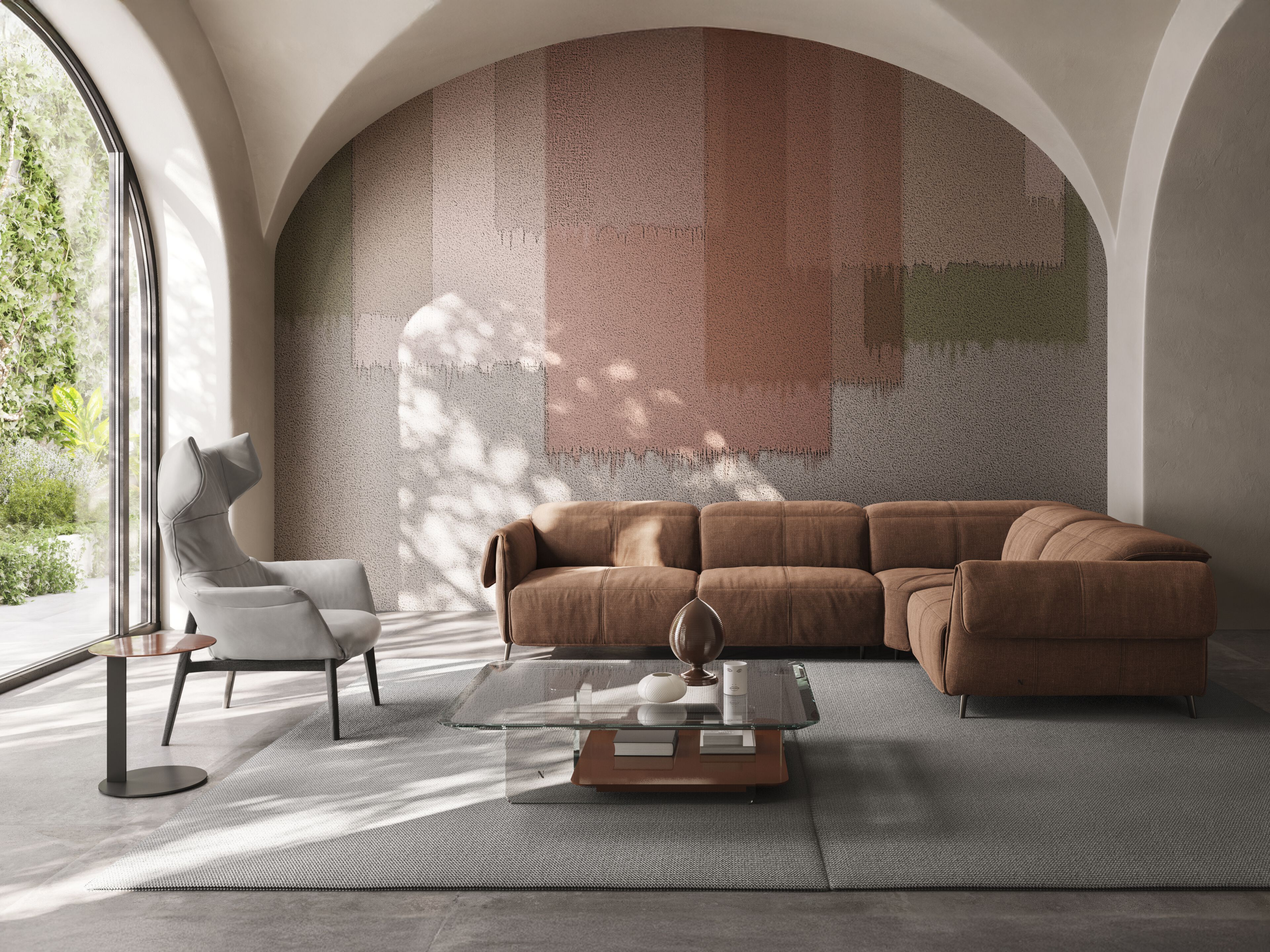 Угловой диван из ткани Natuzzi Italia SEAGULL ARCH-00032646 - Вид №2