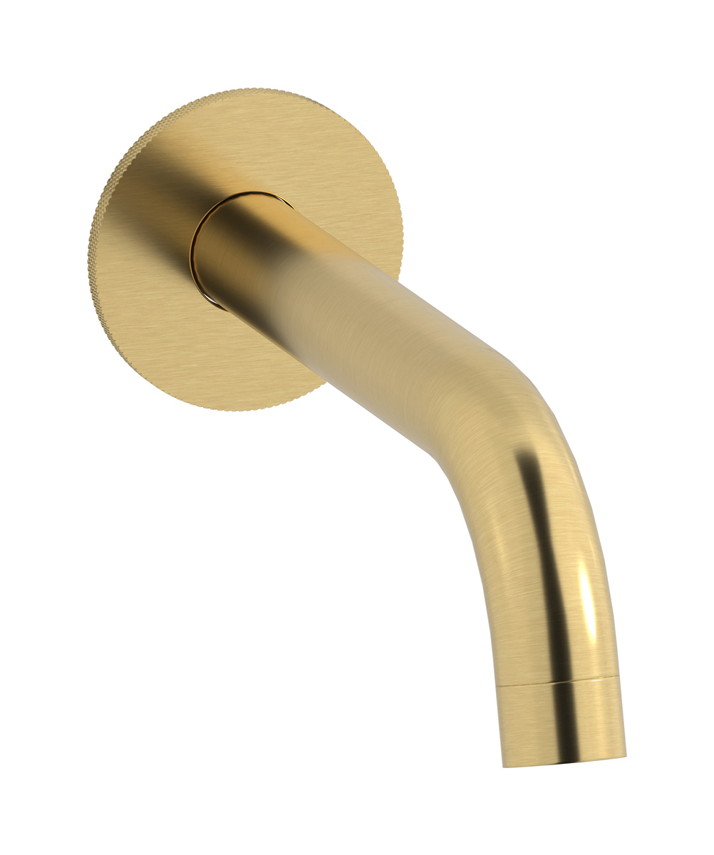 Длинный настенный излив для ванны WE ARE IB id328os_23 Brushed Gold Industria