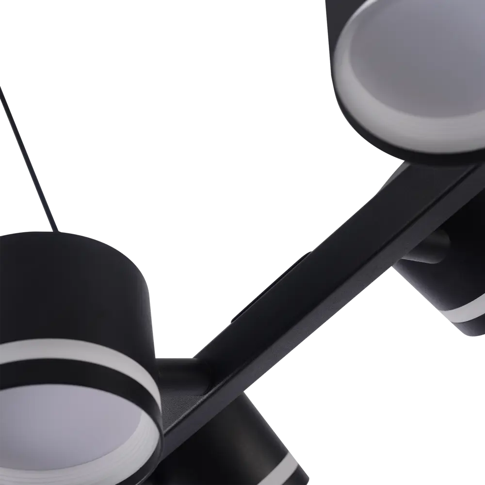 Люстра подвесная Talco 6 ламп 15 м² цвет черный SCHAFFNER STLM-2147297 - Вид №4