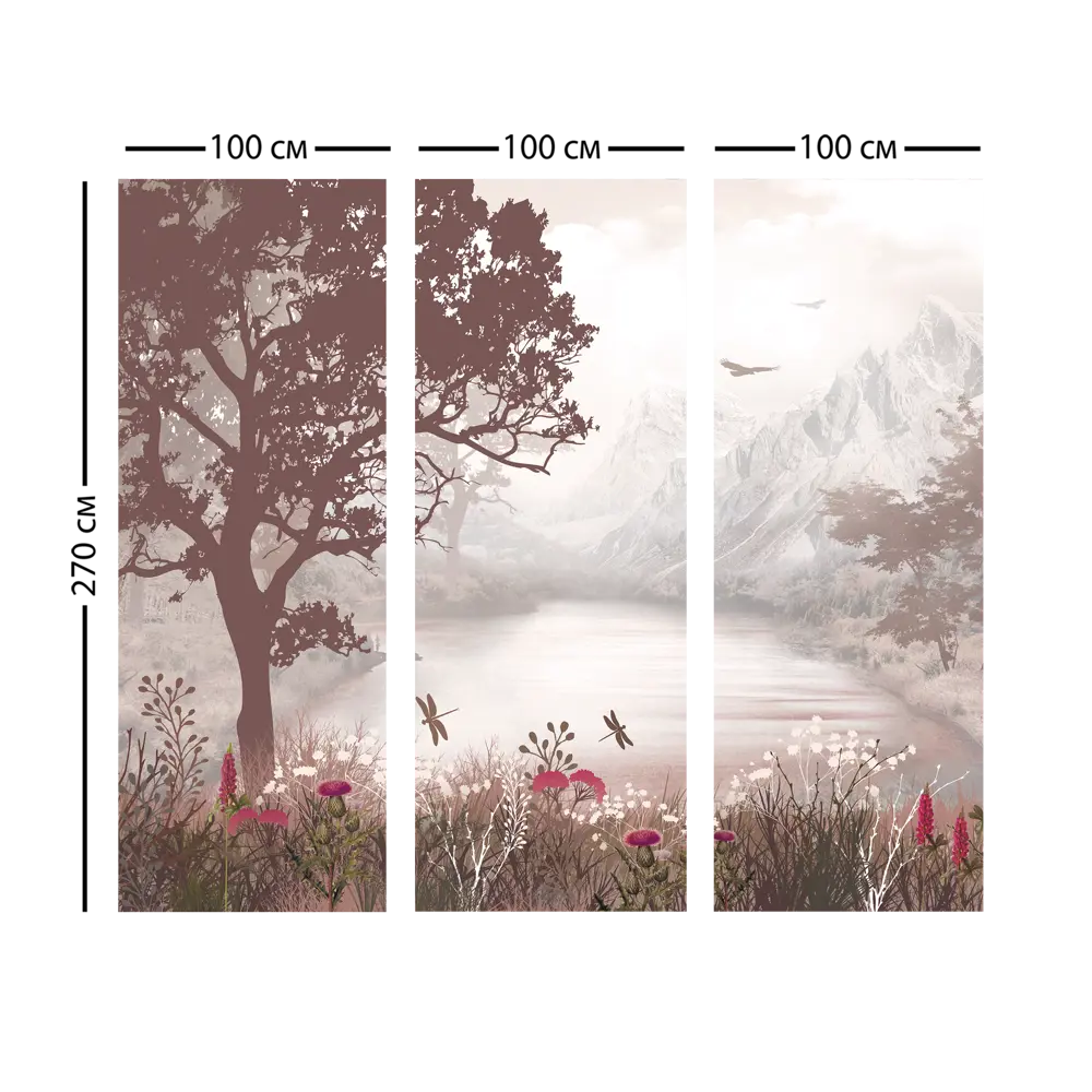 Фотообои «‎Утренний туман 3D флизелиновые 300x270 см L13-132 82912480 STLM-2155758 FBRUSH 3D FLIZART - Вид №3