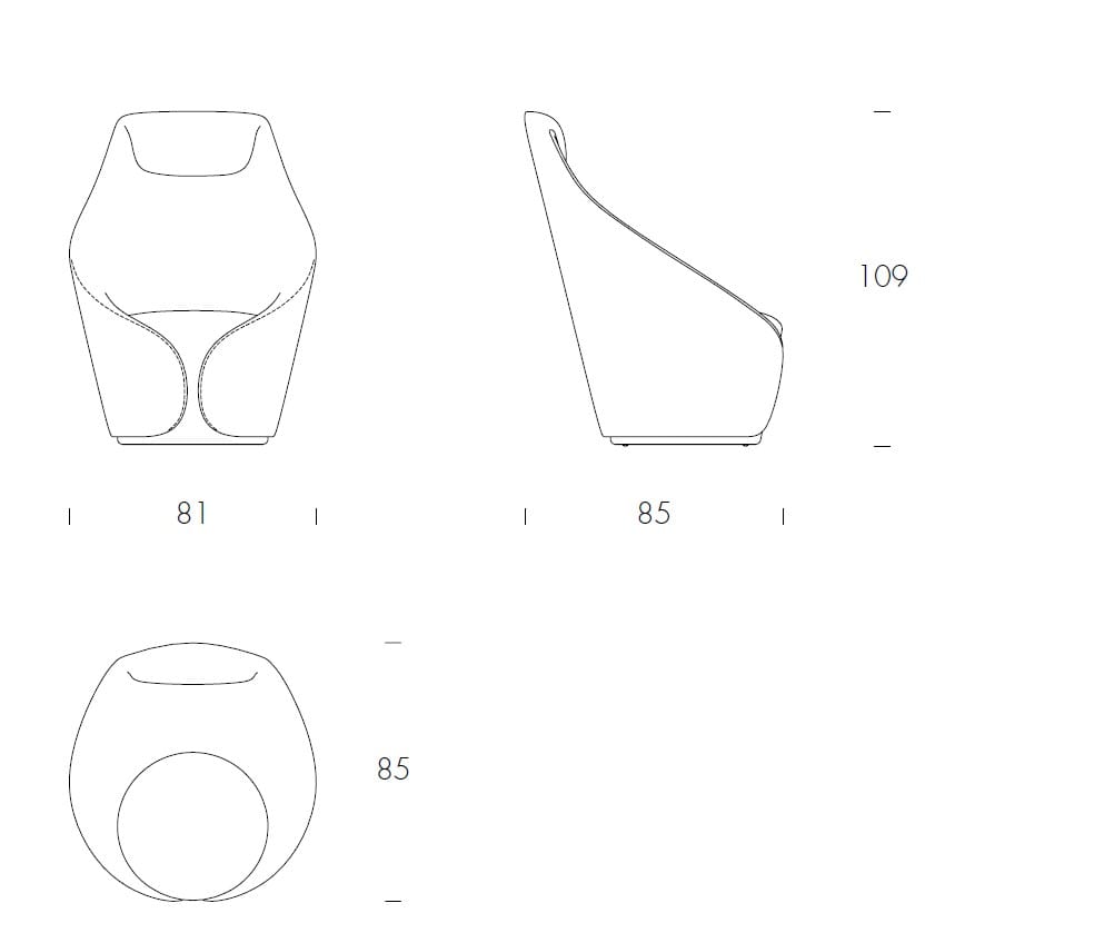 Тканевое кресло с подголовником Tonin Casa мама ARCH-00089544 - Вид №2