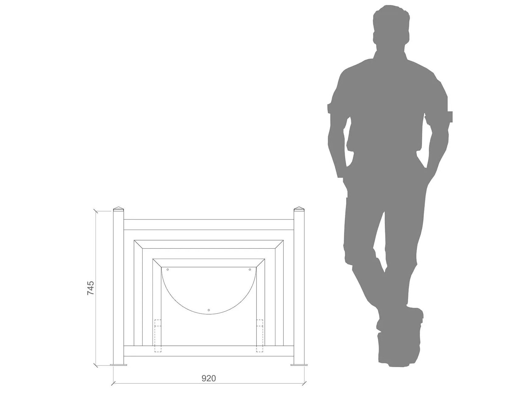 Плантатор для общественных мест с табличкой Lazzari Макинтош ARCH-00073388 - Вид №9