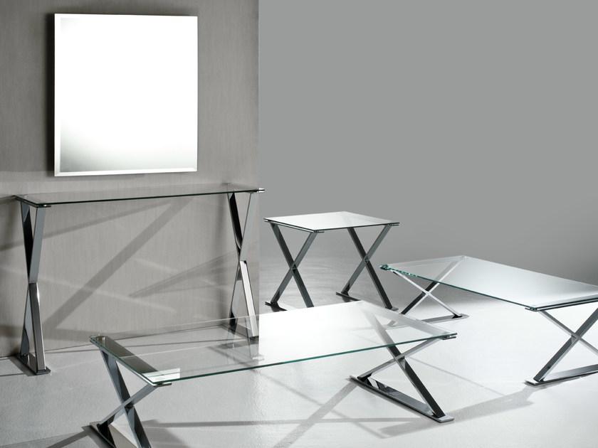 F.lli Orsenigo Прямоугольный журнальный столик из стали и хрусталя Ics sun-id-1386463 - Вид №3