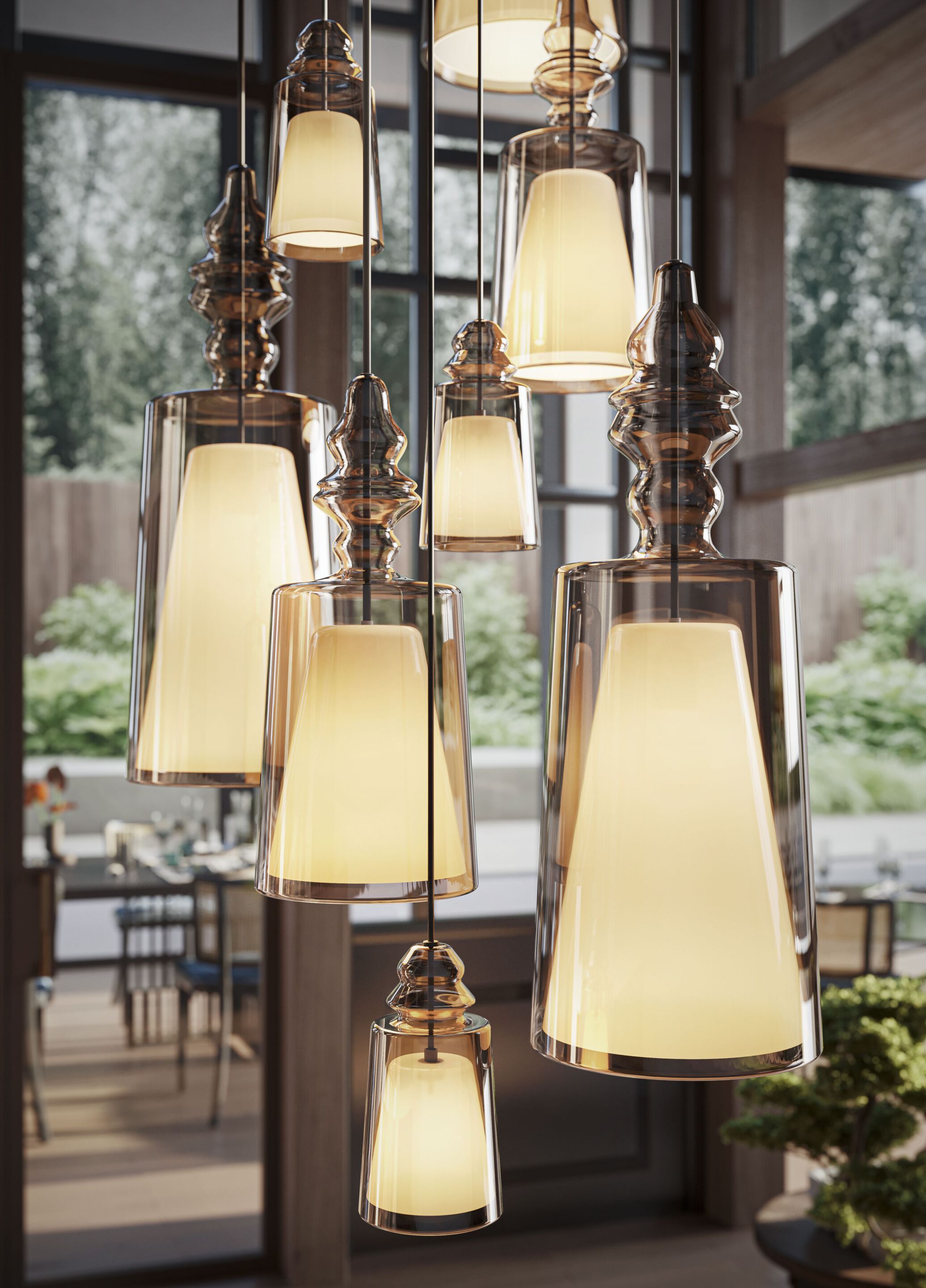 Подвесной светильник из боросиликатного стекла Karman Alibaglass ARCH-00142377 - Вид №10