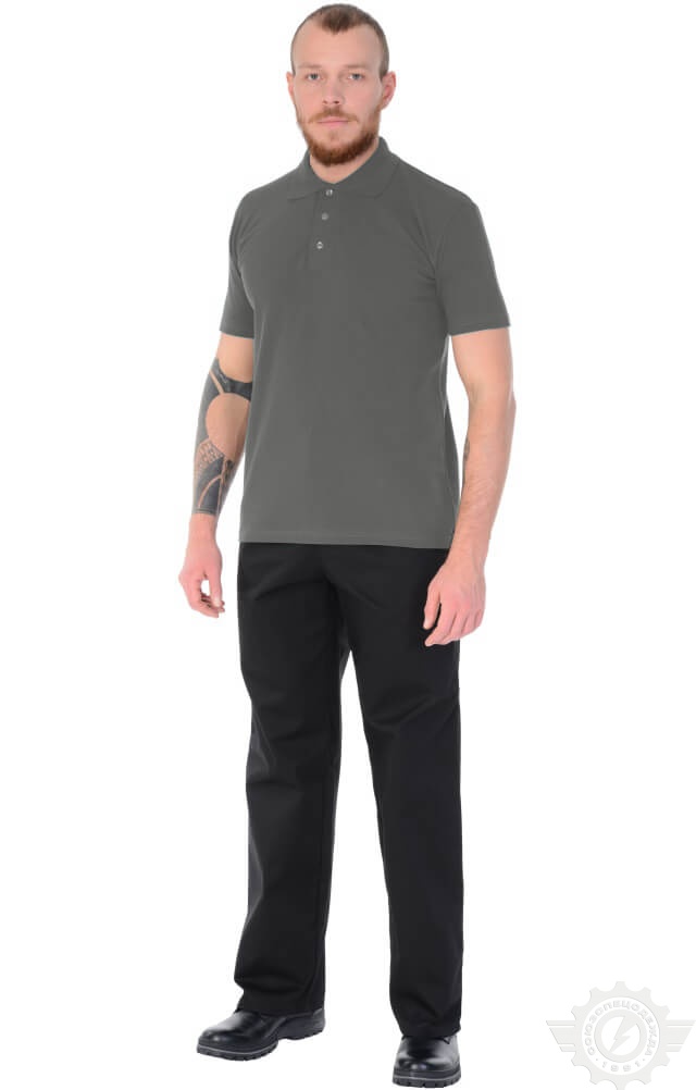 4958029 Тенниска-поло темно-серая  Одежда для салонов красоты  размер 4XL (58) Спецодежда  - Вид №8