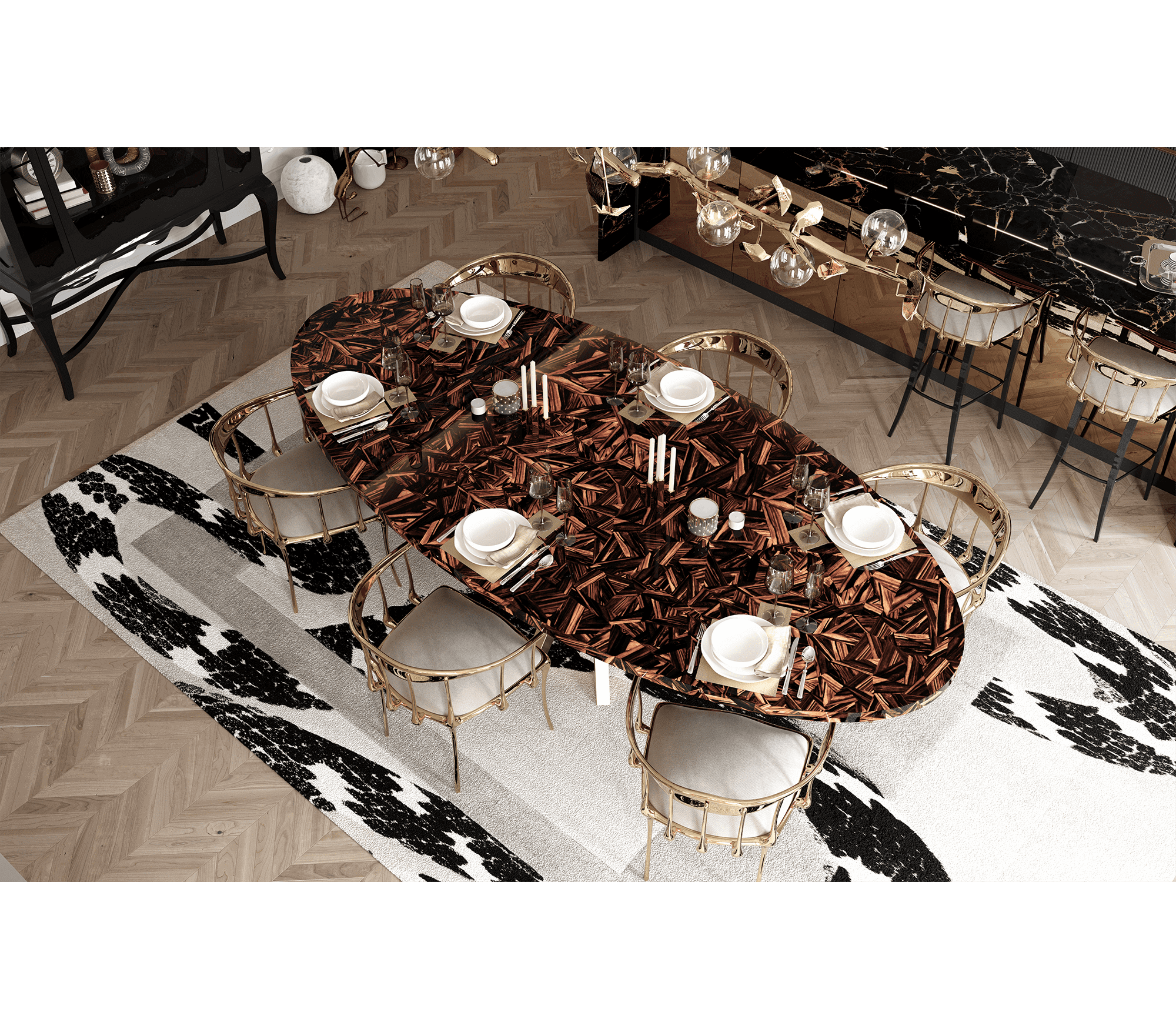 0-214 Обеденный стол Patch  Boca Do Lobo  - Вид №10