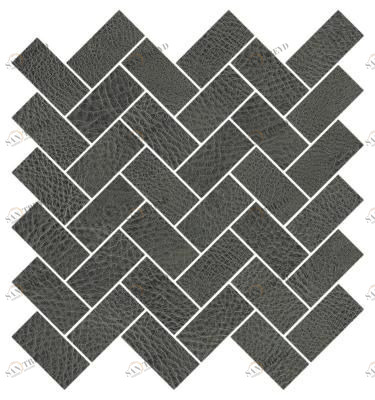 Мозаика K-301/SR/m06 Shevro Black 28.2x30.3 Kerranova sun-id-329053