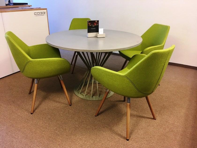 CO33 Круглый журнальный столик из бетона Tabula Bltr80 - Вид №2