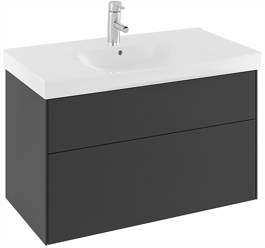 42559 IFO Sense тумба под умывальник с двумя ящиками, W = 900 мм, W1 = 922 мм, мол. - Вид №10