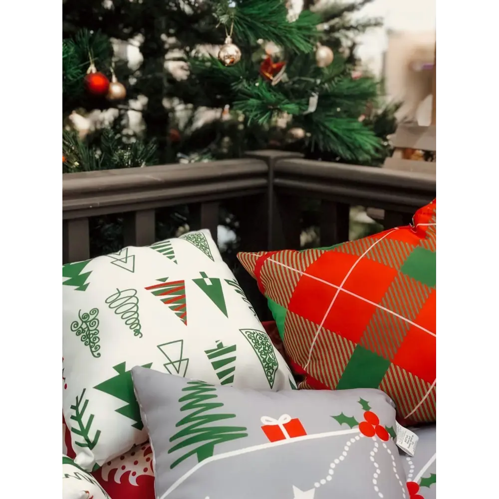 Подушка «Новый год геометрия» 40х40 см SEASONS STLM-2107941 - Вид №3