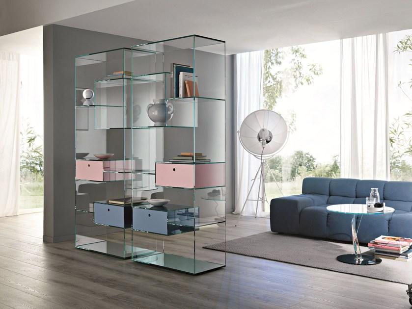 Tonelli Design Открытый отдельно стоящий двухсторонний стеклянный книжный шкаф Liber sun-id-1378710 - Вид №1
