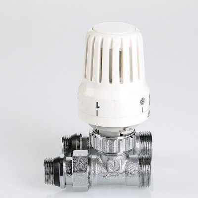 VT.046.NER.04 Комплект терморегулируюшего оборудования для радиатора прямой с переходом на «евроконус» Valtec 1/2 x 3/4" («евроконус»)  - Вид №4