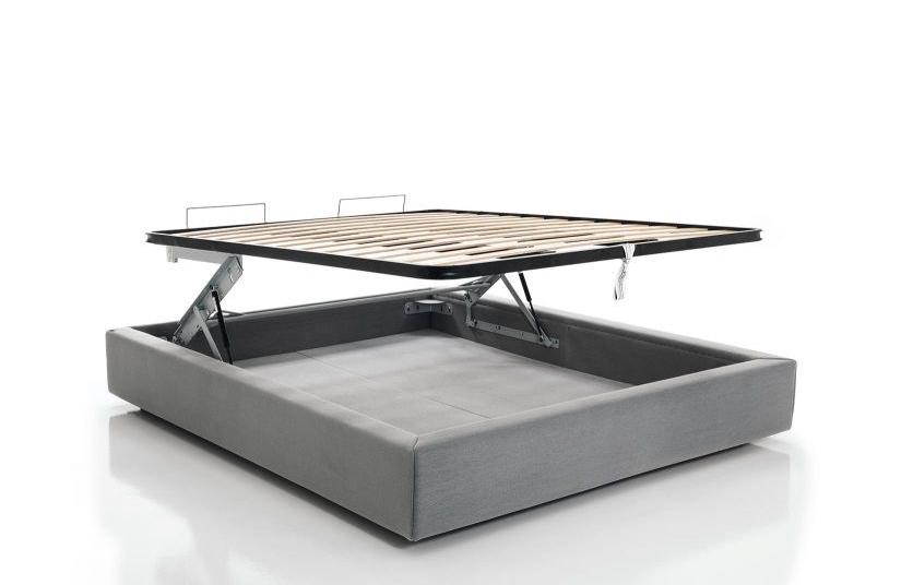 Lamantin Кровать-контейнер из ткани с обитым изголовьем sun-id-1347107 - Вид №2