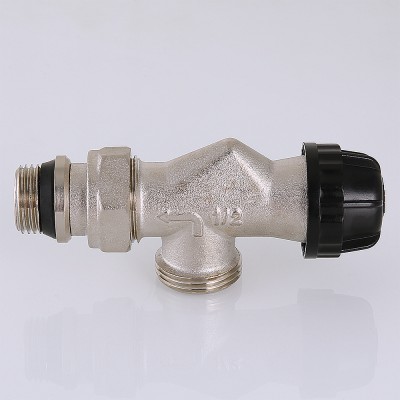 VT.180.NER.04 Клапан термостатический угловой с осевым управлением, преднастройкой и дополнительным уплотнением Valtec 1/2" х 3/4" («евроконус»)  - Вид №4