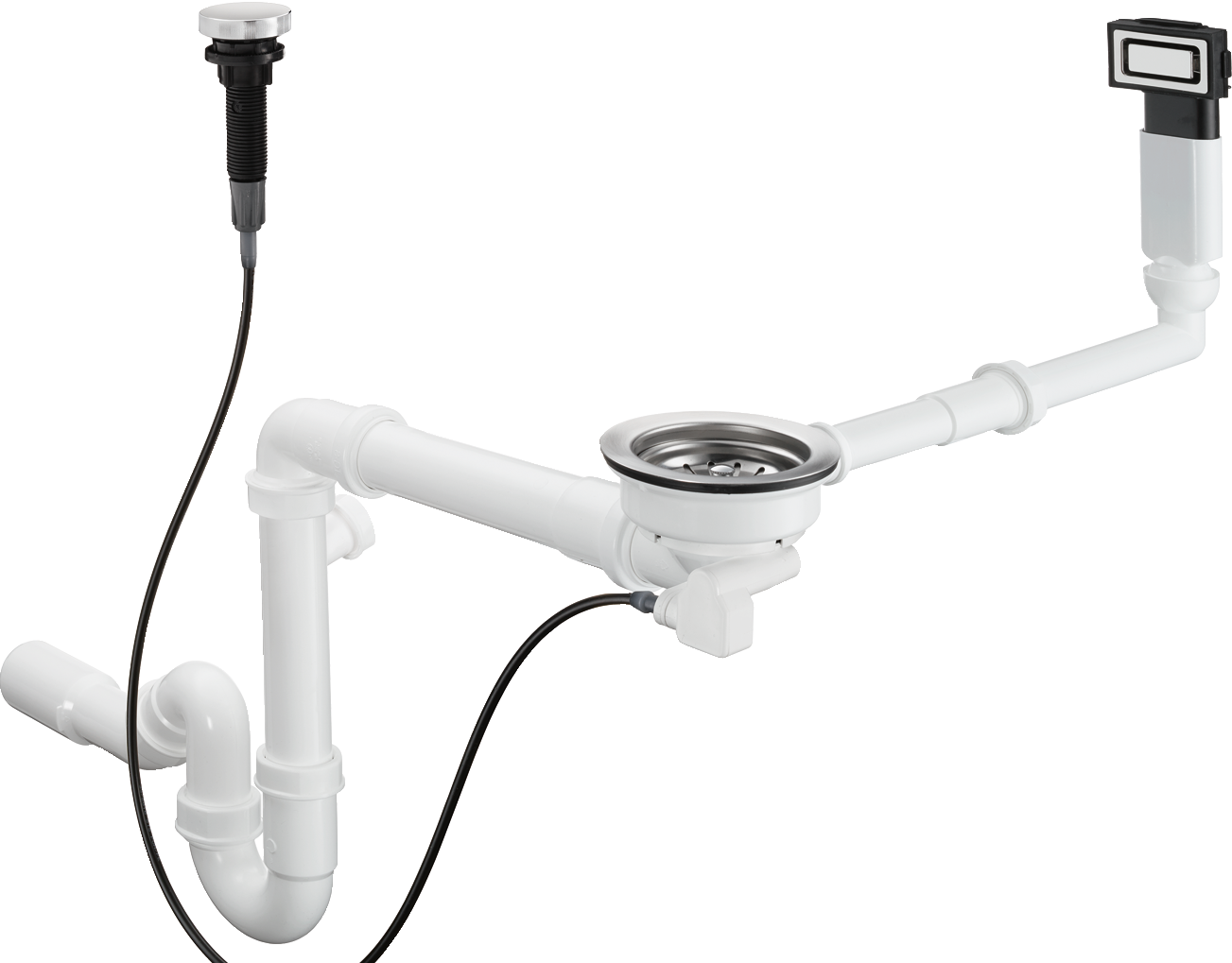 43931800 D14-11 Автоматический слив-переливной комплект для одной чаши Hansgrohe 