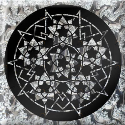 Напольная вставка Зодиак платина 8х8 Роскошная мозаика sun-id-329512