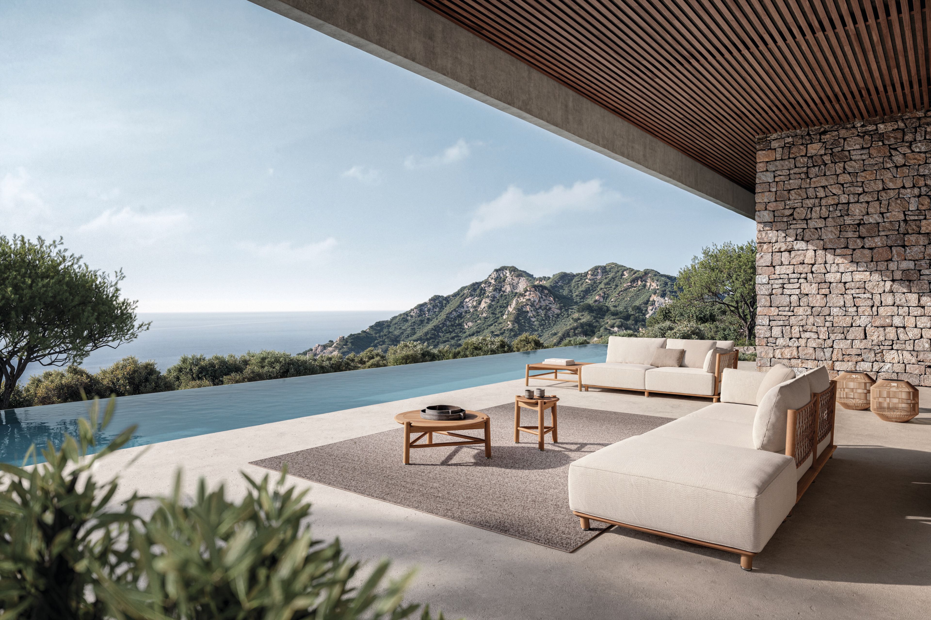 Угловое садовое кресло из ткани Gloster Salina ARCH-00111182 - Вид №2