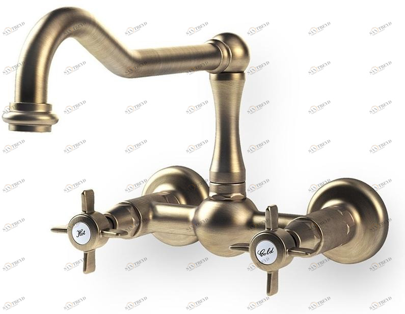 Officine Gullo Смеситель для кухни из латуни настенный с поворотным изливом sun-id-1401501