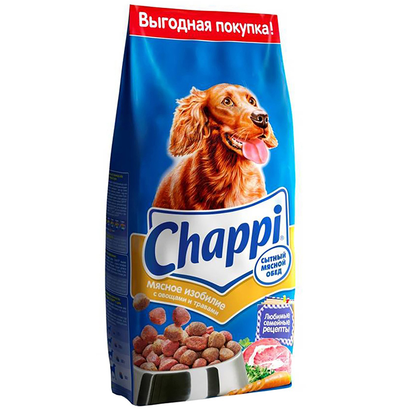 Т00007572 Корм для собак Мясное изобилие сух. 15кг Chappi 