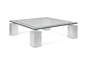 Кристалл низкий квадратный журнальный столик