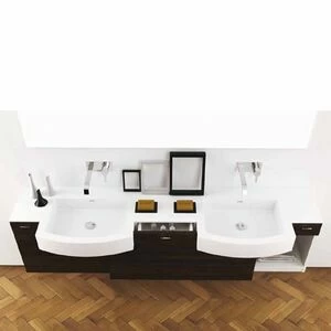 47149 Полувстраиваемая раковина консольная 50 см белая MOMA Design Woodtower