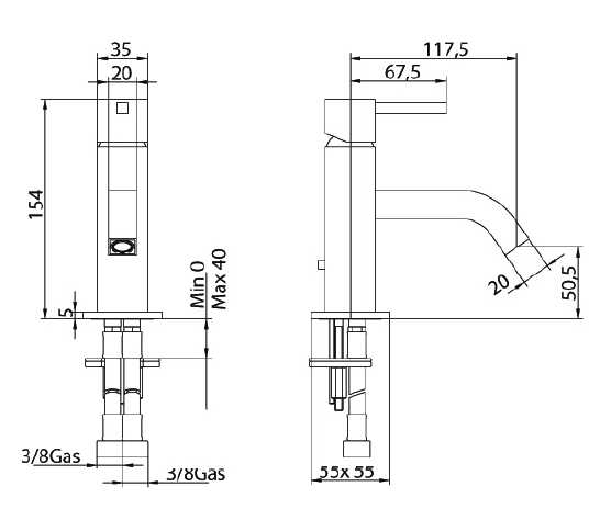 750120PN00LT Смеситель Bandini Ice Cube Santreyd - Вид №6