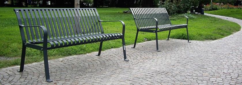 Euroform W Скамья металлическая с подлокотниками со спинкой  64m  - Вид №2