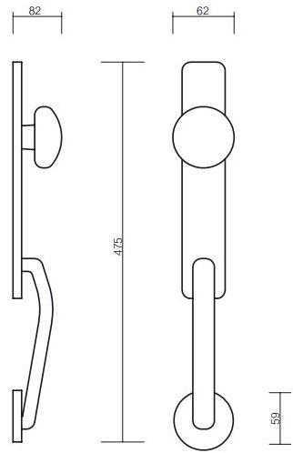 Pasini Ручка из латуни на пластине с накладкой Queen 4115 - Вид №1
