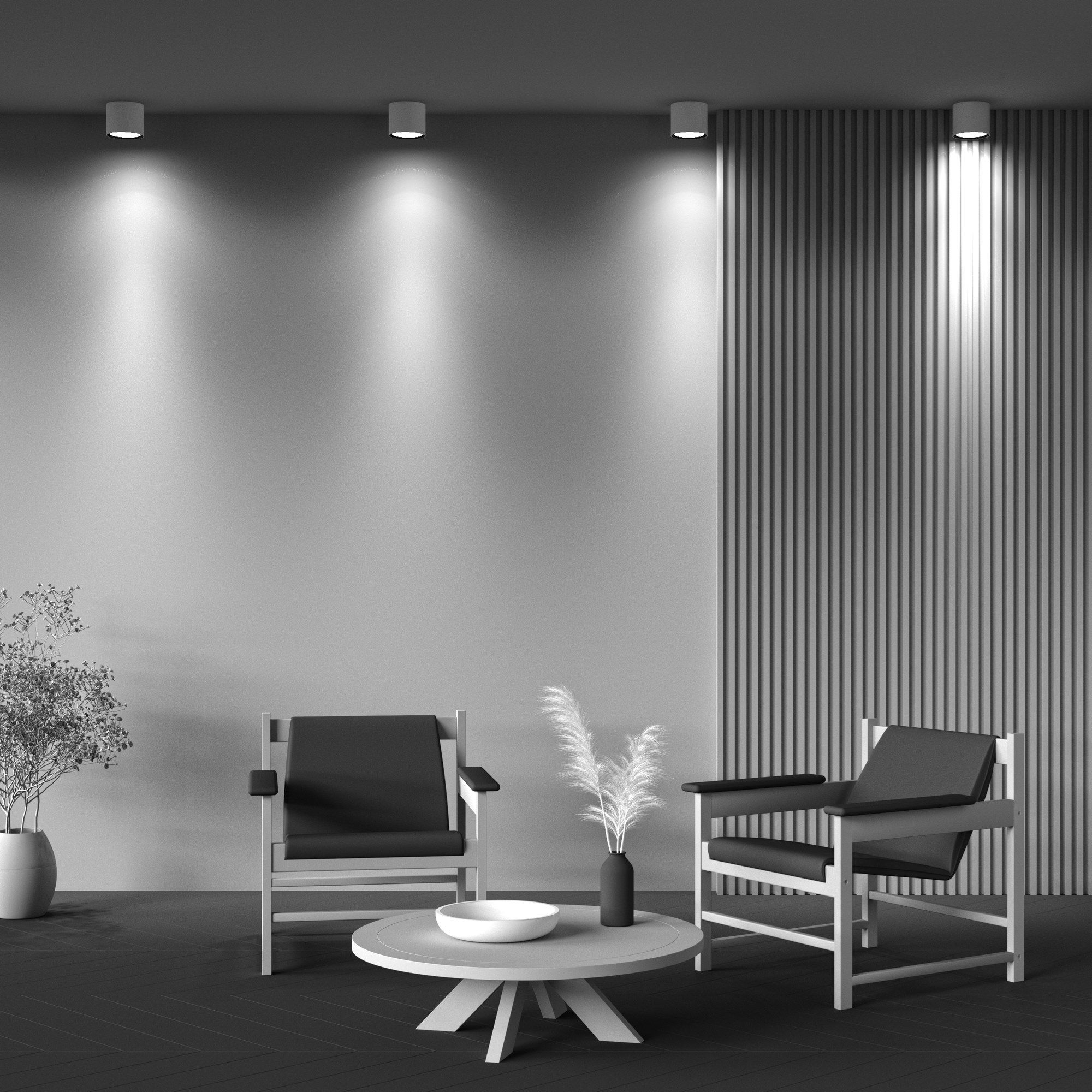 Круглый металлический потолочный светильник Maytoni Альфа ARCH-00035119 - Вид №2