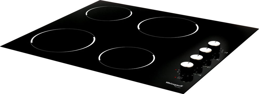 HV 640 BK Электрическая, 60 см, стеклокерамика vitro ceramic glass, механическое управление, автоотключение, индикация степени нагрева, таймер, блокировка от детей, черная Weissgauff Santreyd  - Вид №1