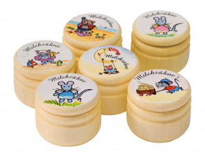 750045 Баночка для молочного зуба с изображением мира щеток