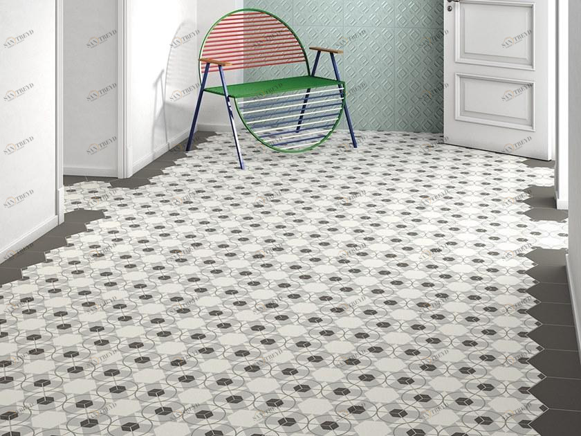 Marca Corona Настенная / напольная плитка из керамогранита с эффектом энкаустики Paprica sun-id-1357298