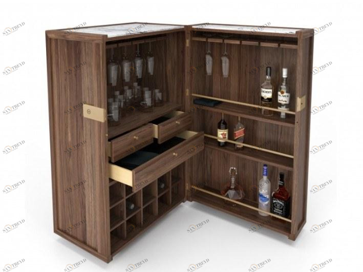 Huppé Барный шкаф из орехового дерева Ray 1525v - 1524m HUPPE