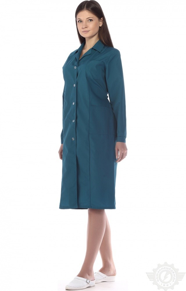 63267 Халат "Золушка" бирюза  Одежда для обслуживающего персонала  размер 54/158-164 Спецодежда  - Вид №8