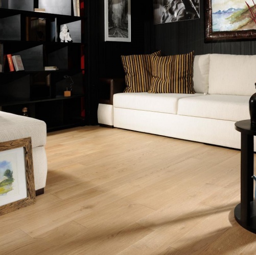 Паркет Ёлка Coswick Ренессанс Пастель Дуб Селект (Гладкая) 412,75х82,55 мм 11251247 - Вид №1